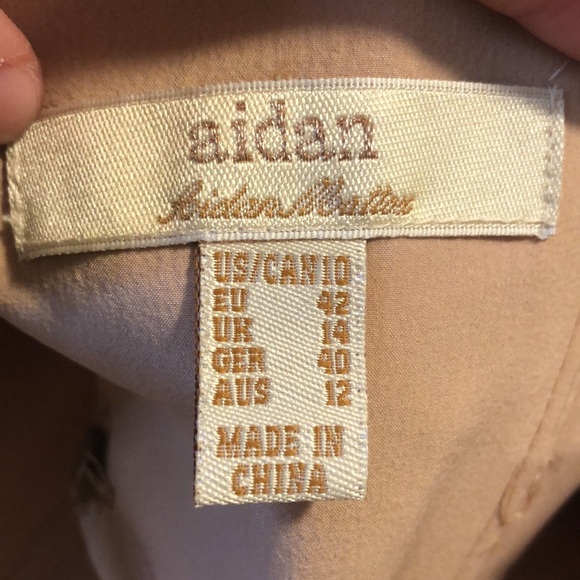 Aidan Size 10 Nude Strapless Dress with black lace overlay - Picture 4 of 4